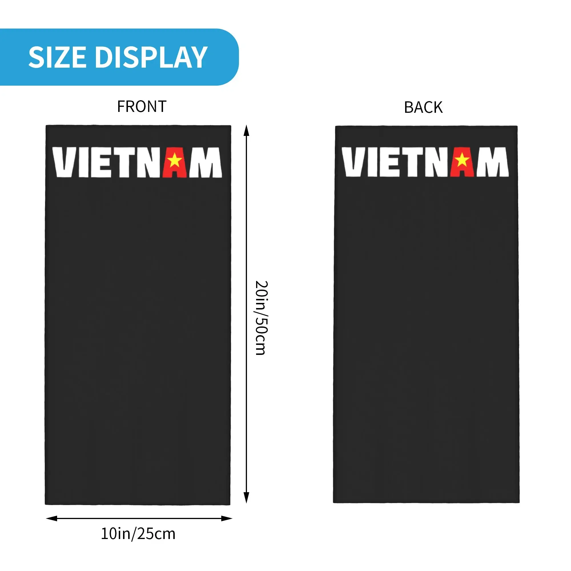 New Vietnam Flag Yellow Star Asia Bandana Neck Gaiter Balaclavas Wrap Scarf Print Souvenir Headband Multi-use Riding Men Women A