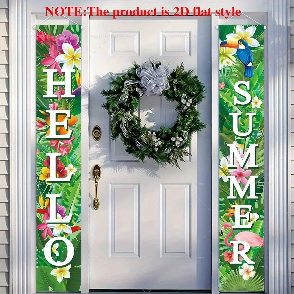 Summer Clothing Banner - Decorazioni Estive 2D con Motivi Floreali
