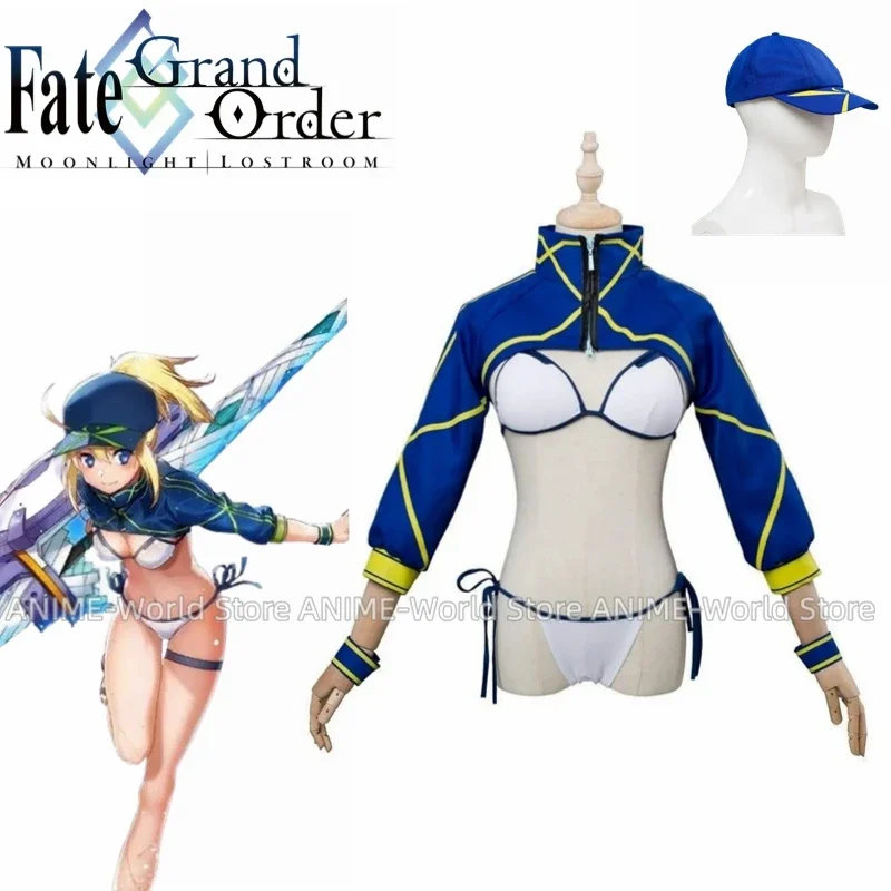 

Game Fate Grand Order Mysterious Heroine X Swimsuit With Hat Cosplay Costume Any Size