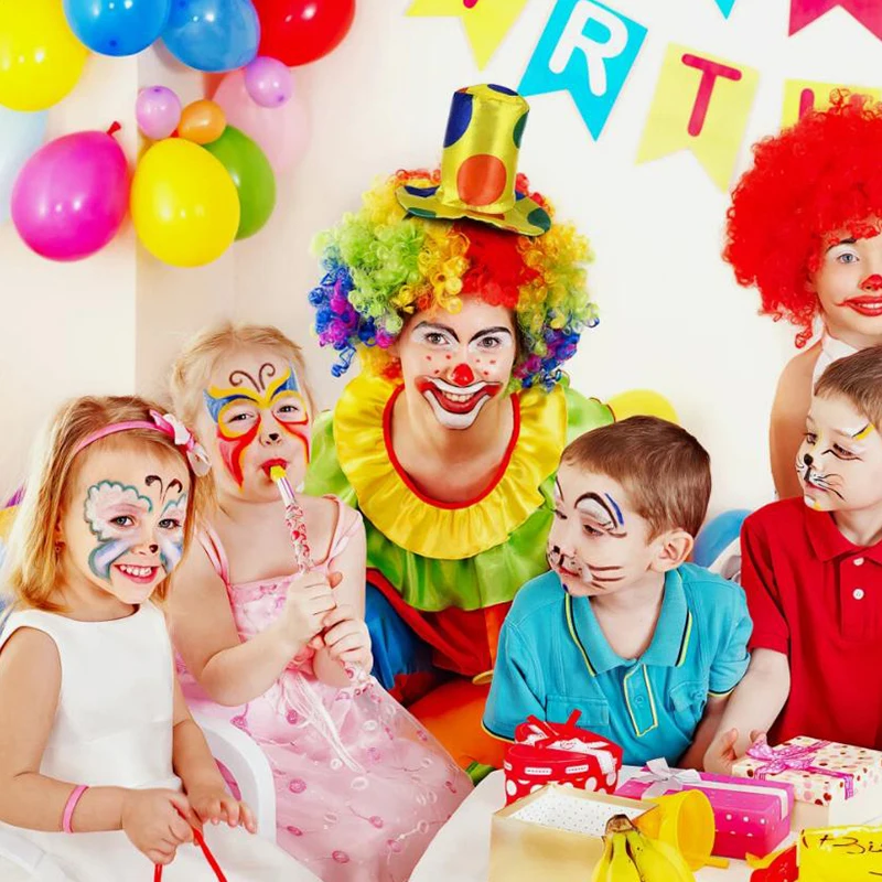 الملونة مهرج غطاء الرأس الأصفر النقاط الملونة القوس أغطية الرأس السيرك أداء الدعائم مضحك جوكر القبعات ماكياج زينة الحفلات