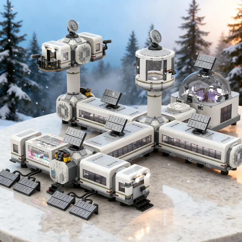 

2857pcs MOC XREA Research Outpost Space Model Building Blocks Construction Christmas Gifts Toy Creative DIY Idea Assemble Kids