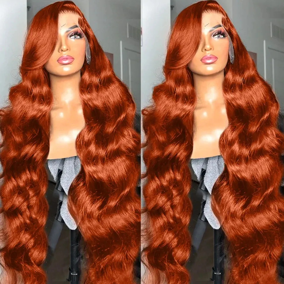 Orange Ginger Lace Front Wig Body Wave Hd Lace Wig 13X6 Human Hair 13X4 Lace Front Human Hair Wig Hd Lace Frontal Wigs