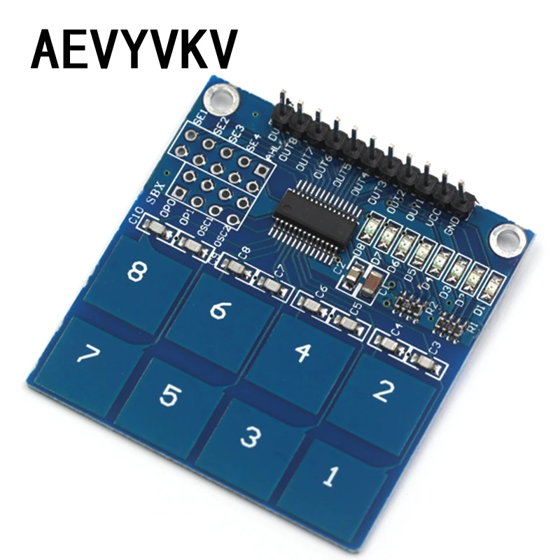 TTP223 TTP224 TTP226 TTP229 1/4/8/16Channel Jog Digital Touch Button Sensor Capacitive Switch Modules Accessories for Arduino