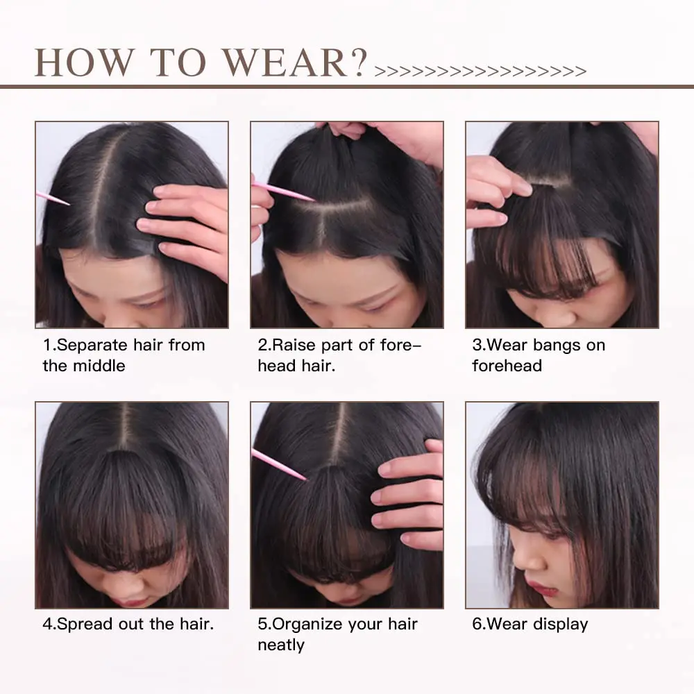 Fake Invisible Synthetic Air Bangs Hair Clip-In Extension Front Fringes Hair pieces Air Bangs Fiber Good Hair Styling Accessorie