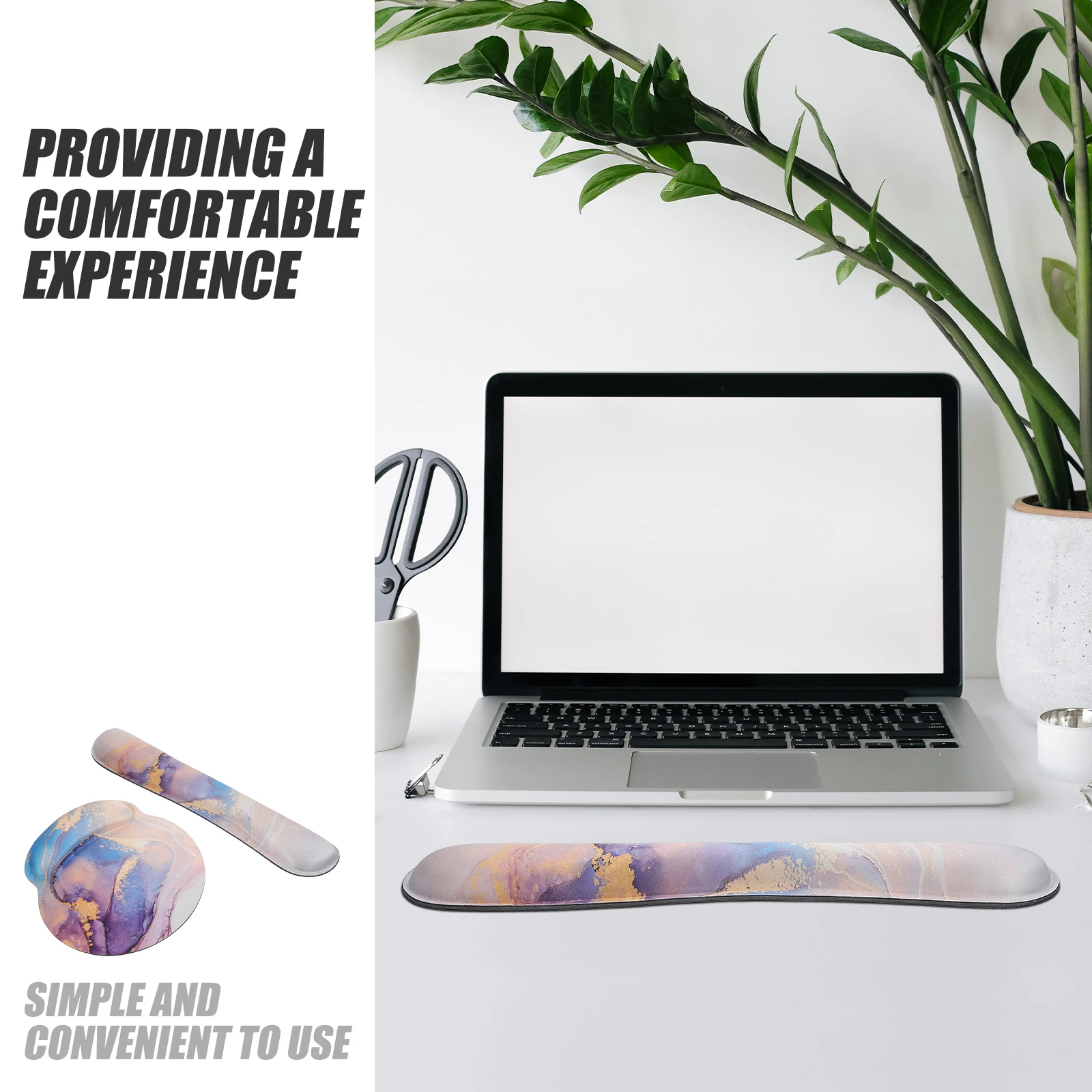 

Memory Foam Wrist Rest Mouse Pad Ergonomic Round Slow Rebound Support Office Gaming Computer Laptop Rubber Anti Slip