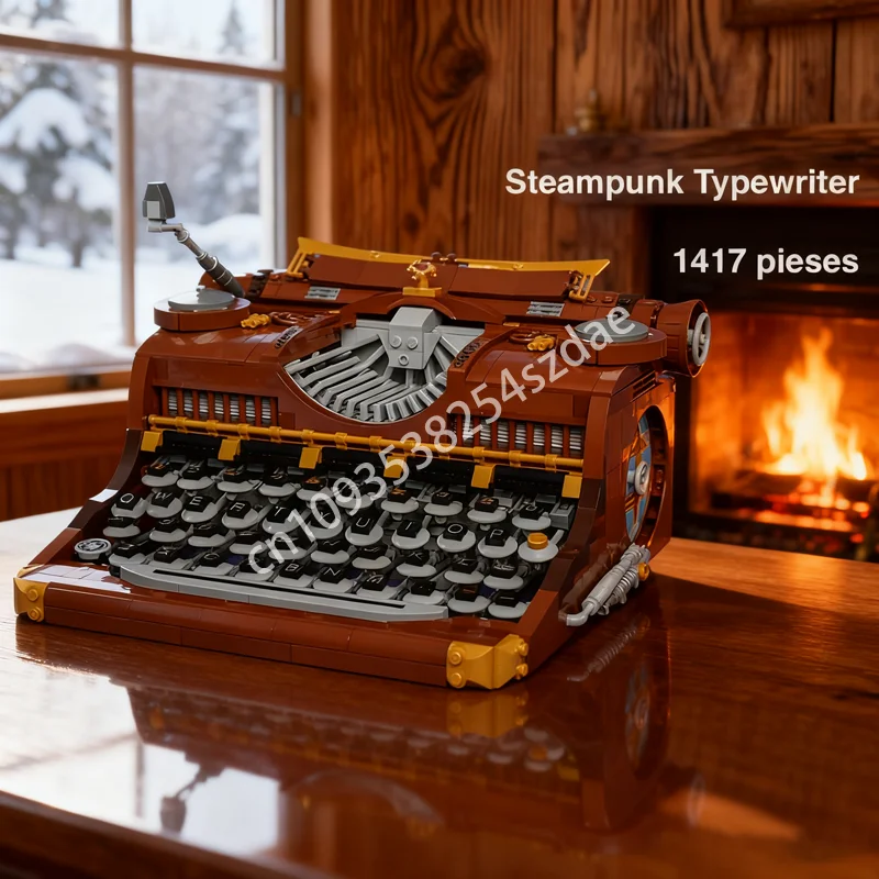 1375 قطعة MOC Steampunk الآلة الكاتبة خلق نموذج اللبنات العمارة الإبداعية لعبة فكرة هدايا عيد الميلاد التعليم الاطفال #1