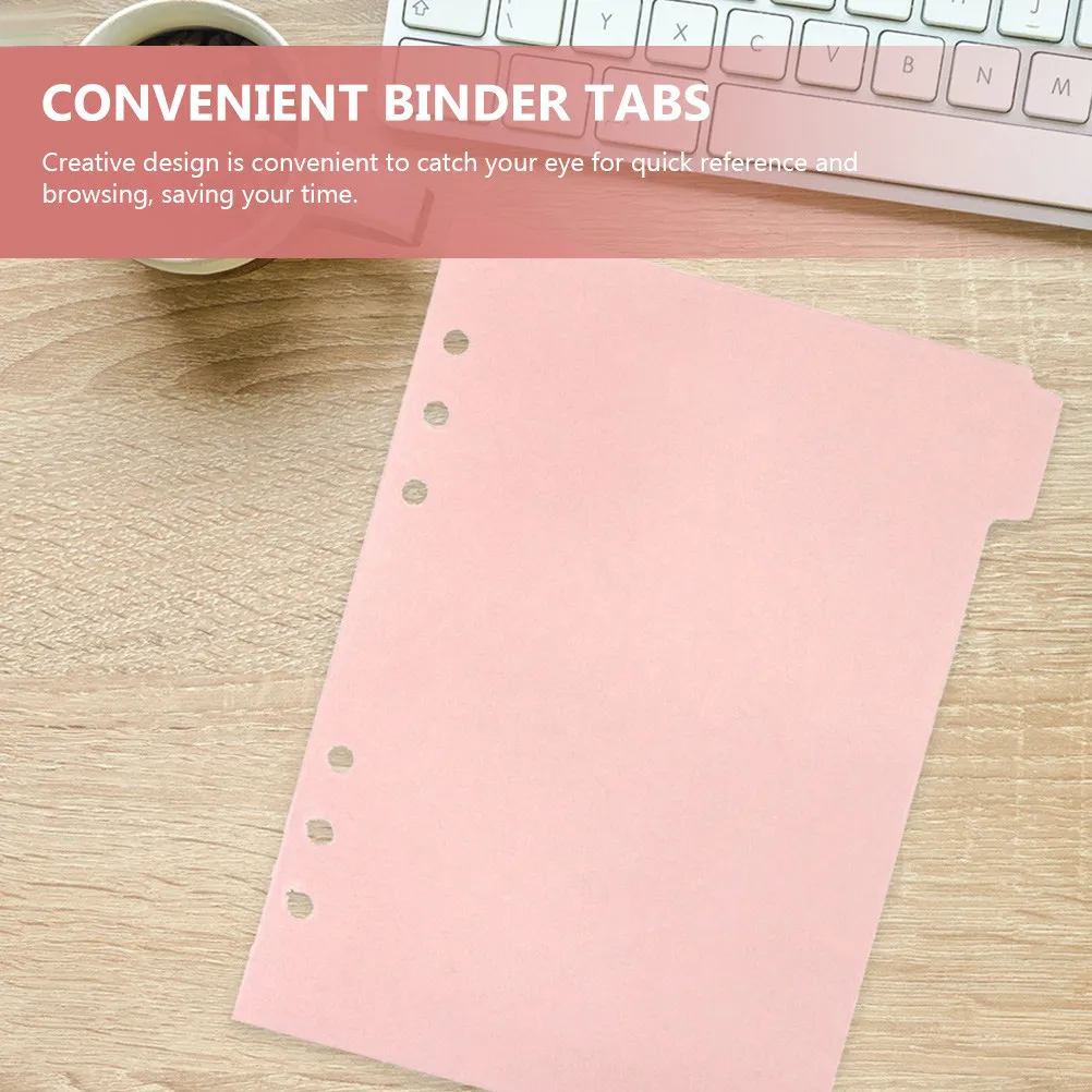 

12Pcs Premium PP Plastic Binder Dividers with Tabs Bright Colored Index Dividers for A5 Loose Leaf Notebook Journal Report