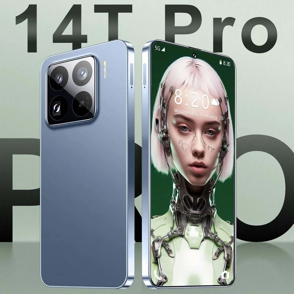 

Upgraded 14T Pro Global Edition 22GB+2TB Android 15 Smart 5G Dual Card 8000Mah Battery Facial Recognition Function Google
