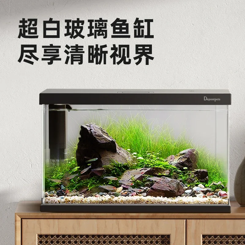 Modern Living Room Aquariums Fish Tanks Desktop Originality Glass Aquariums Luxury Simple Design Pet Products Acquario LLAQ