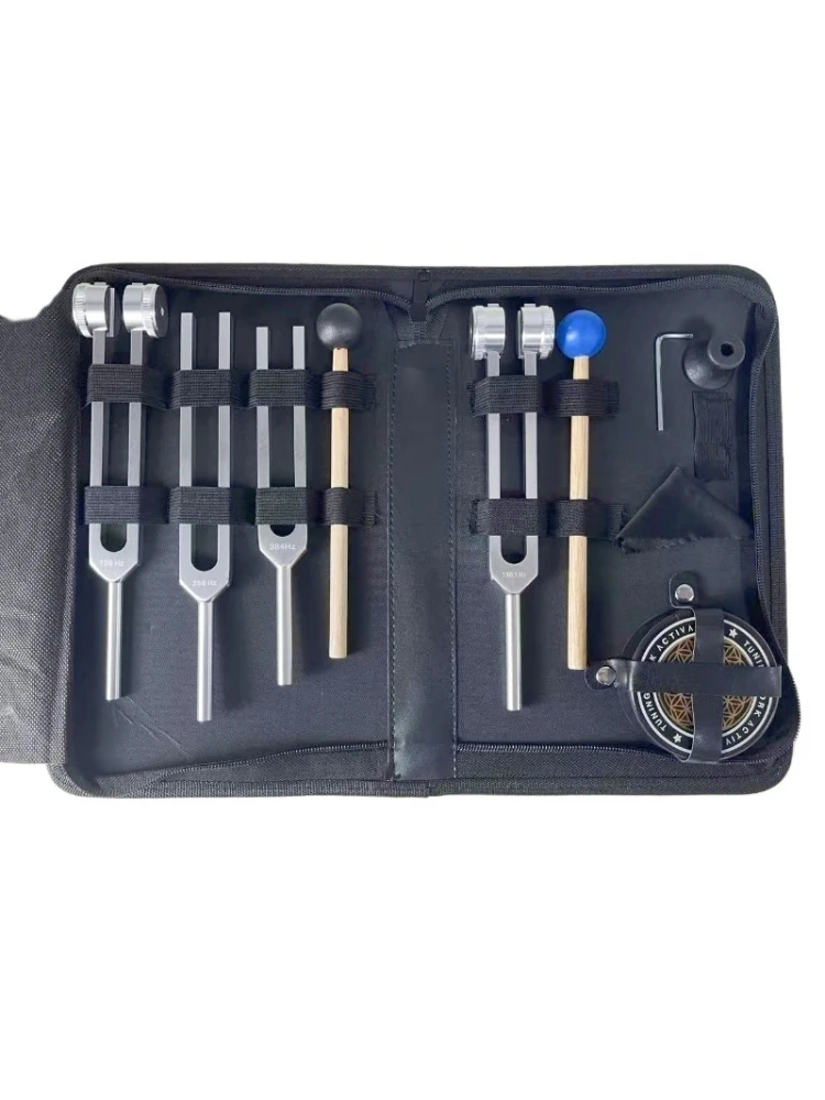 Diapason en alliage d'aluminium, ensemble de quatre/cinq pièces 128Hz/256Hz/384Hz/136.1Hz/528Hz, diapasons de thérapie sonore, Instruments de Percussion