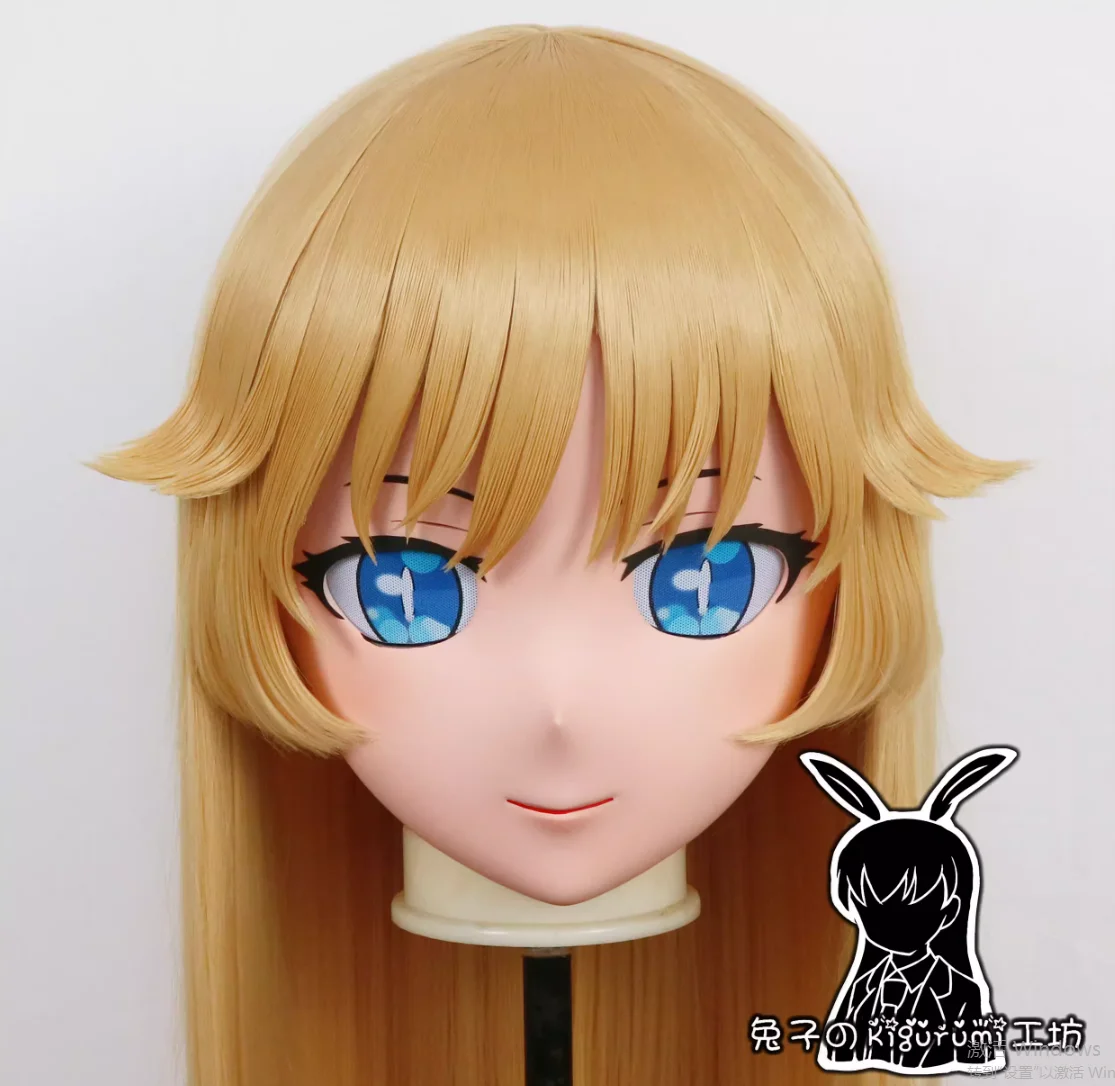 

(RB28021)Customize Full Head Quality Handmade Female/Girl Resin Japanese Anime Cartoon Character Kig Cosplay Kigurumi Mask