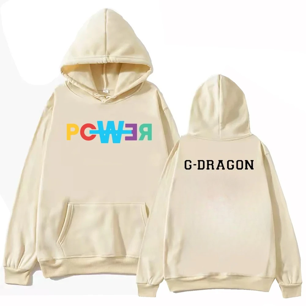 سويت شيرت بغطاء للرأس من G Dragon POWER Same Harajuku Hip Hop #4