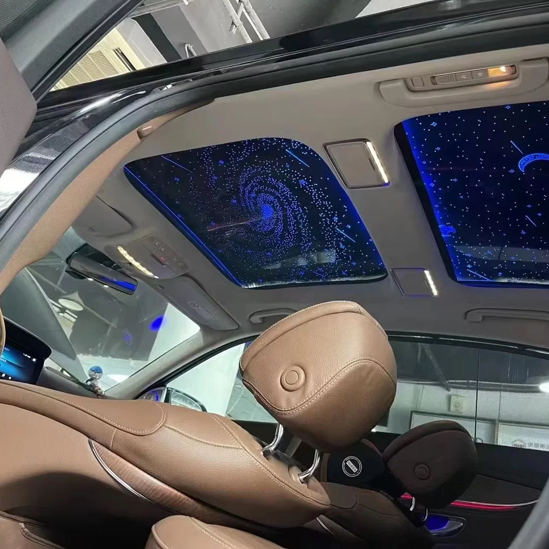 Fiber Optic Star Ceiling Film Kit Car Sunroof Interior Decoration Custom Pattern Auto Atmosphere Lighting Parts