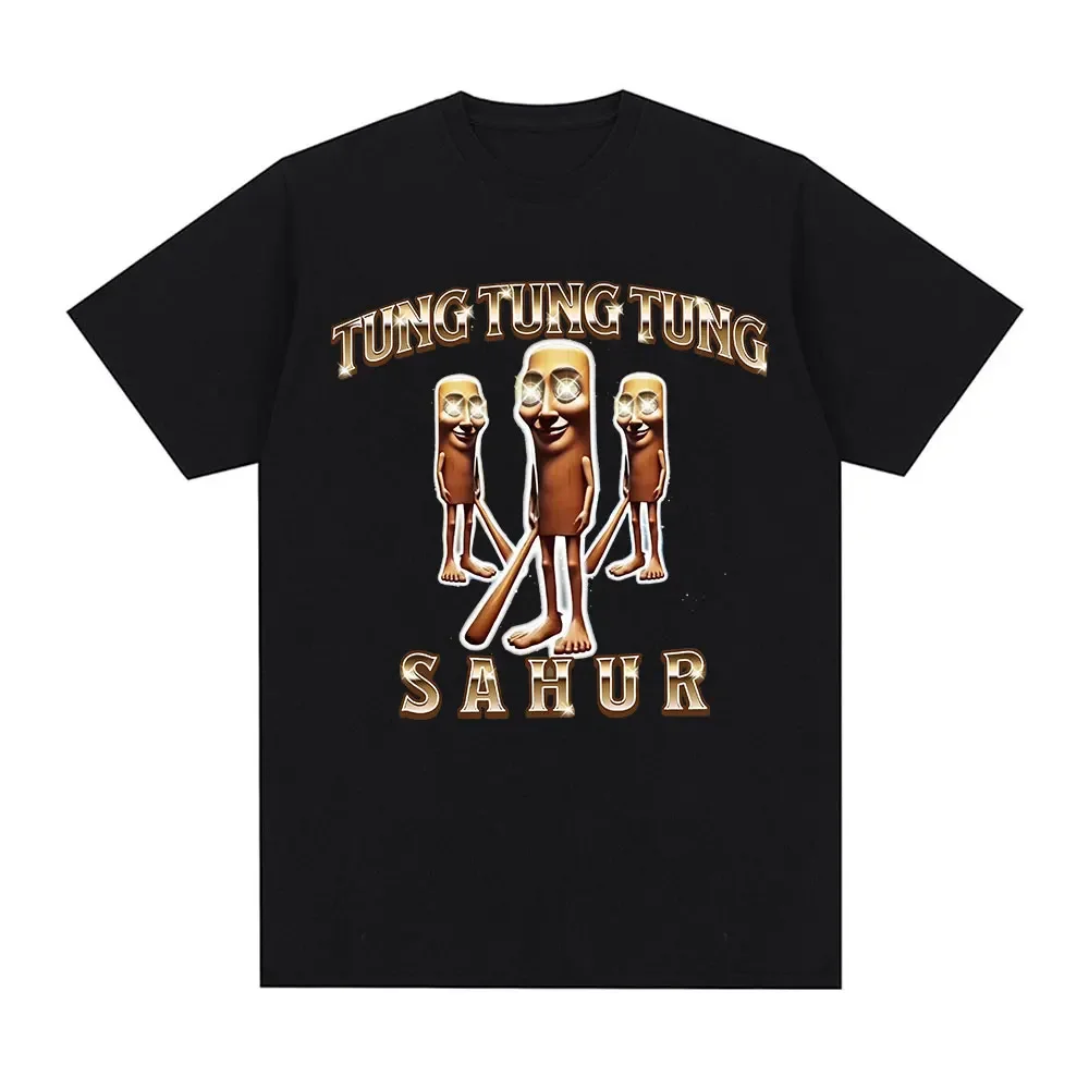 

Tung Tung Tung Sahur Funny Baseball Brainrot Meme T-shirt Men Clothing Fashion Humor Style T Shirts Unisex Summer Tops T Shirt