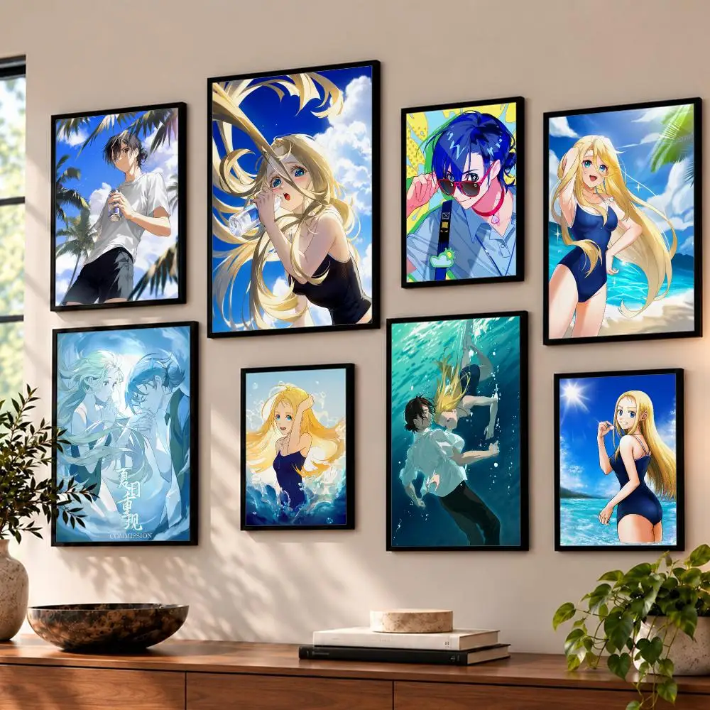 anime Summer Time Rendering Poster Poster HD Self Adhesive Waterproof Wall Art Print Bedroom Living Room Decor Gift
