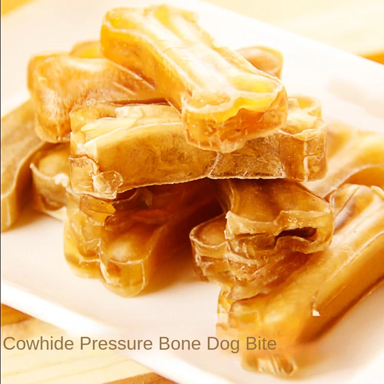 

Cowhide bone pressing dog bite glue, dog snacks, tooth grinding glue, tooth cleaning bone stick 2.5 inch 10 pcs