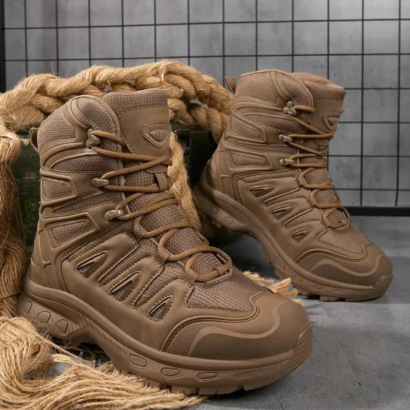 

Large Size Outdoor Hiking Tactical Boots Training Boots Hiking Boots Men's Shoes Trendy New Street Style Commuting 39-47