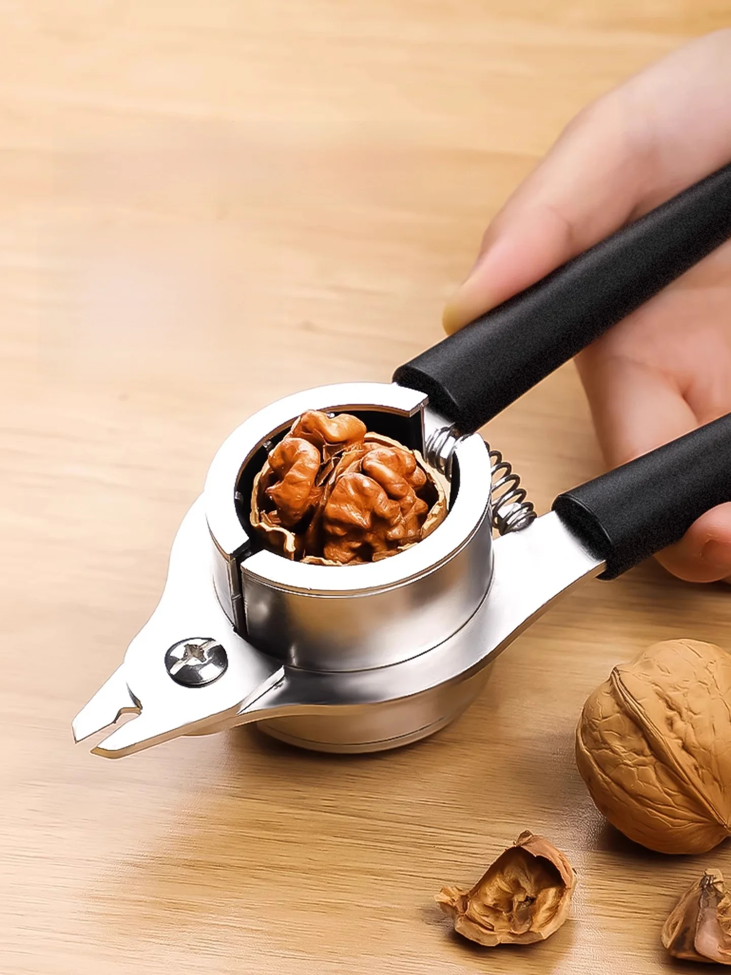 

Зажим для Щелкунчика из нержавеющей стали, профессиональная открывалка для грецких орехов для домашнего использования, кухонный инструмент для приготовления пищи и выпечки дома, Researc...