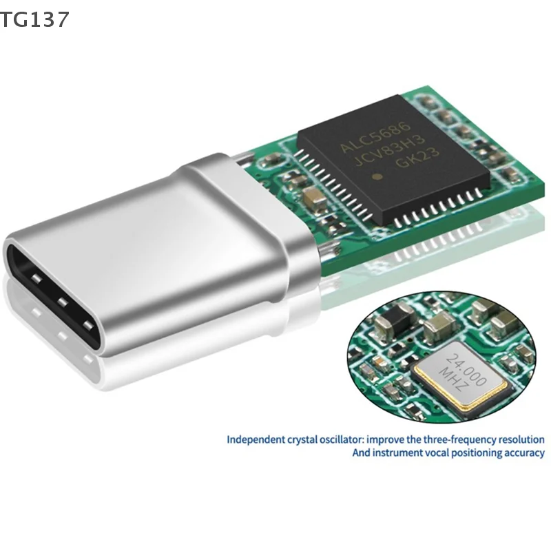 Type-C Chip ALC5686 Digital Audio Headphone Plug DAC Decoding Connector Adapter