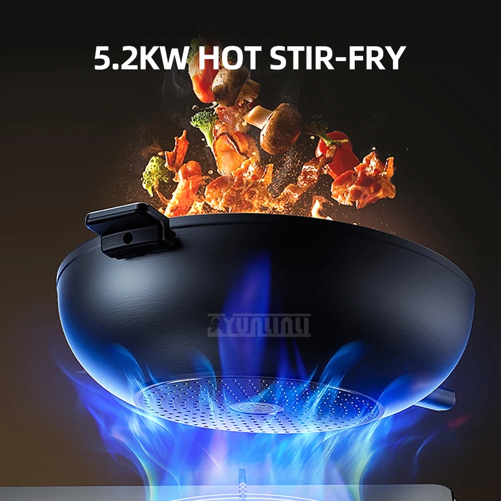 Fogão a gás duplo, fogão a gás de mesa para cozinha, 2 queimadores, aço inoxidável doméstico, fogo forte, gás liquefeito