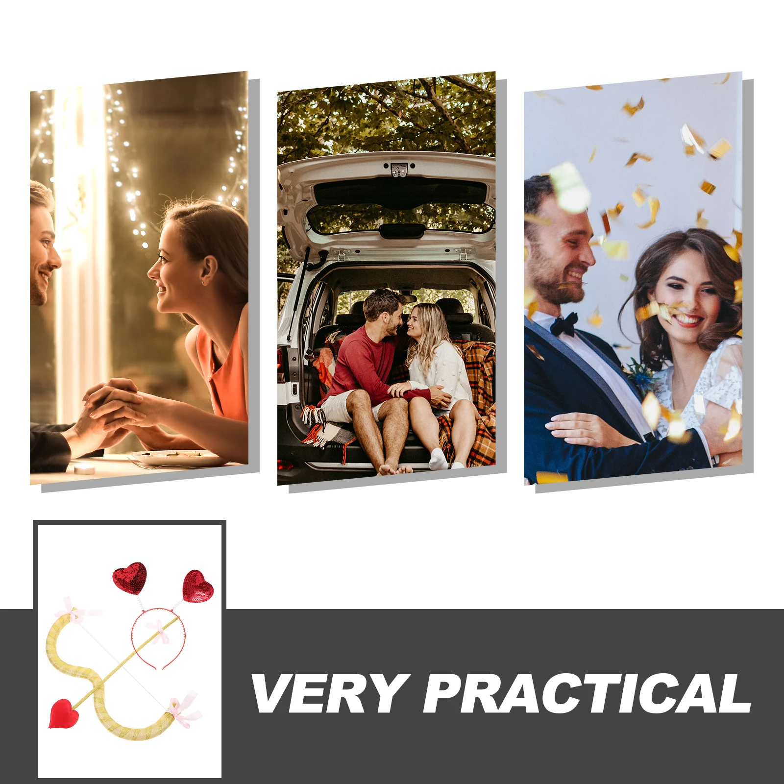 1 مجموعة كيوبيد القوس السهم عقال مجموعة كيوبيد زي عيد الحب تأثيري الدعائم صور ملحق لطيف لوازم الحفلات عقال #2