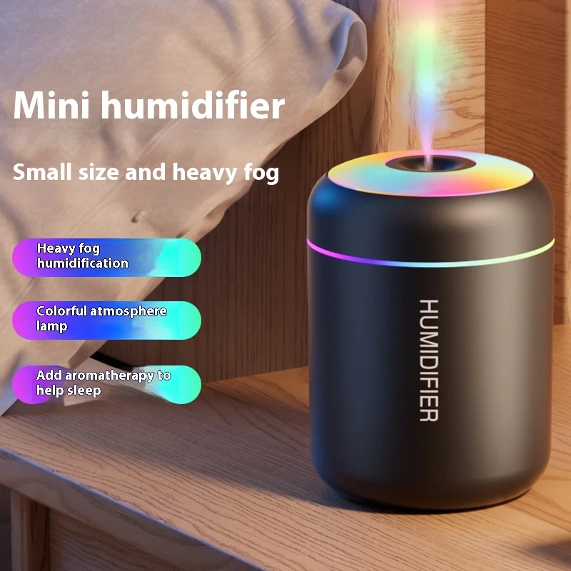 Humidifier Home Car Mute Small Colorful Ambient Light Desktop Air Fresh Room Bathroom Kitchen