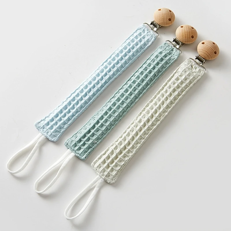 ไม้บีชน่ารักคลิปเด็ก Pacifier CHAIN ​​สีสันทารกแรกเกิดผู้ถือของเล่นจุกนมคลิปเหมาะสำหรับทารกแรกเกิดและทารก