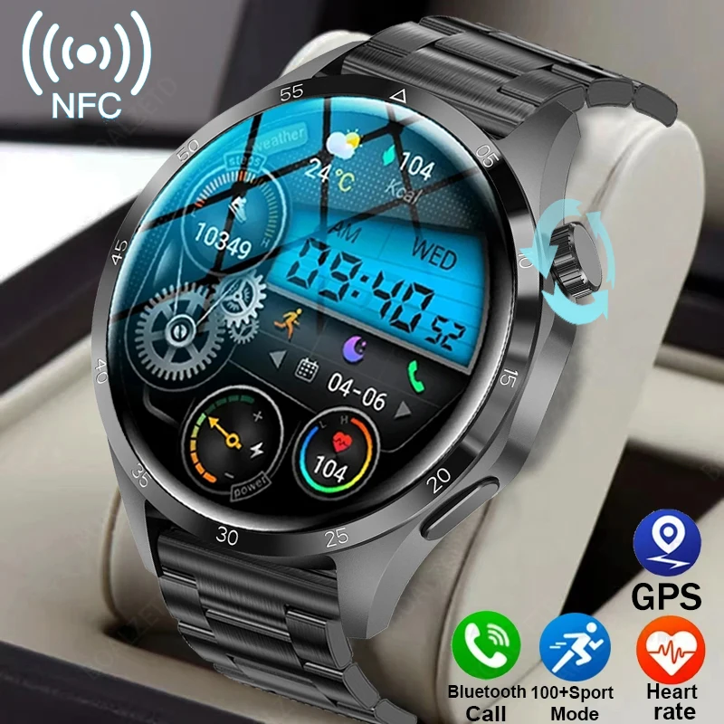 New Waterproof Watch GT 4 Smart Watch 4 Men Watch 4 Pro AMOLED HD Screen Bluetooth Call NFC Health Monitoring Smartwatch Men