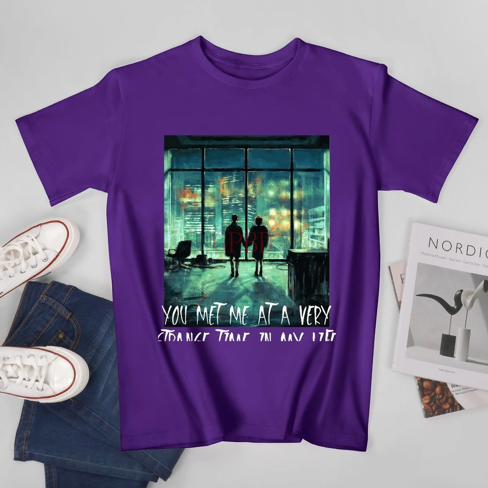 You met me at a Very Strange time in My Life Fight Club 90s Film Tyler Durden Marla Singer Gift Graphic Tee Unisex T-Shirt