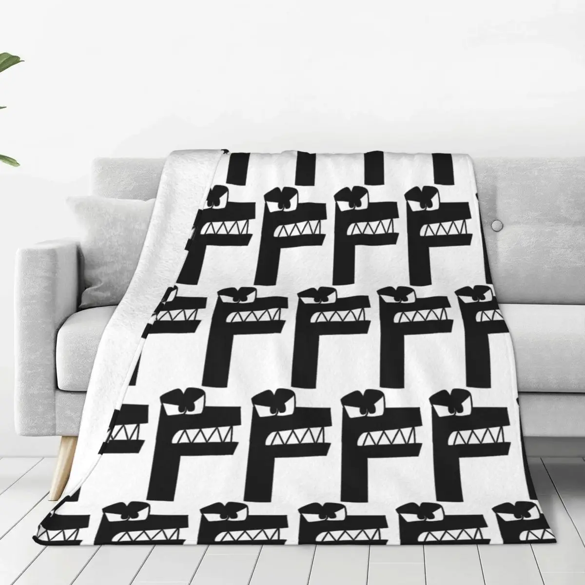 Emotion Letter F Alphabet Lore Blankets Velvet Summer Air Conditioning Breathable Ultra-Soft Throw Blanket for Sofa Office Quilt