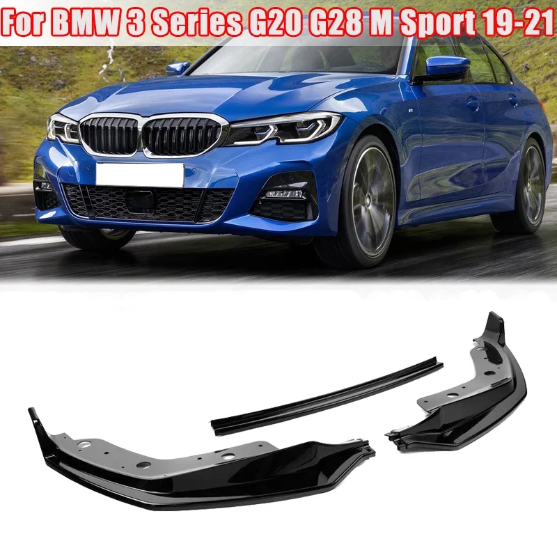 

Car Front Bumper Lip Splitter Spoiler Diffuser for BMW 3 Series G20 G28 2019-2021 M Sport only Car Styling Modification Body Kit