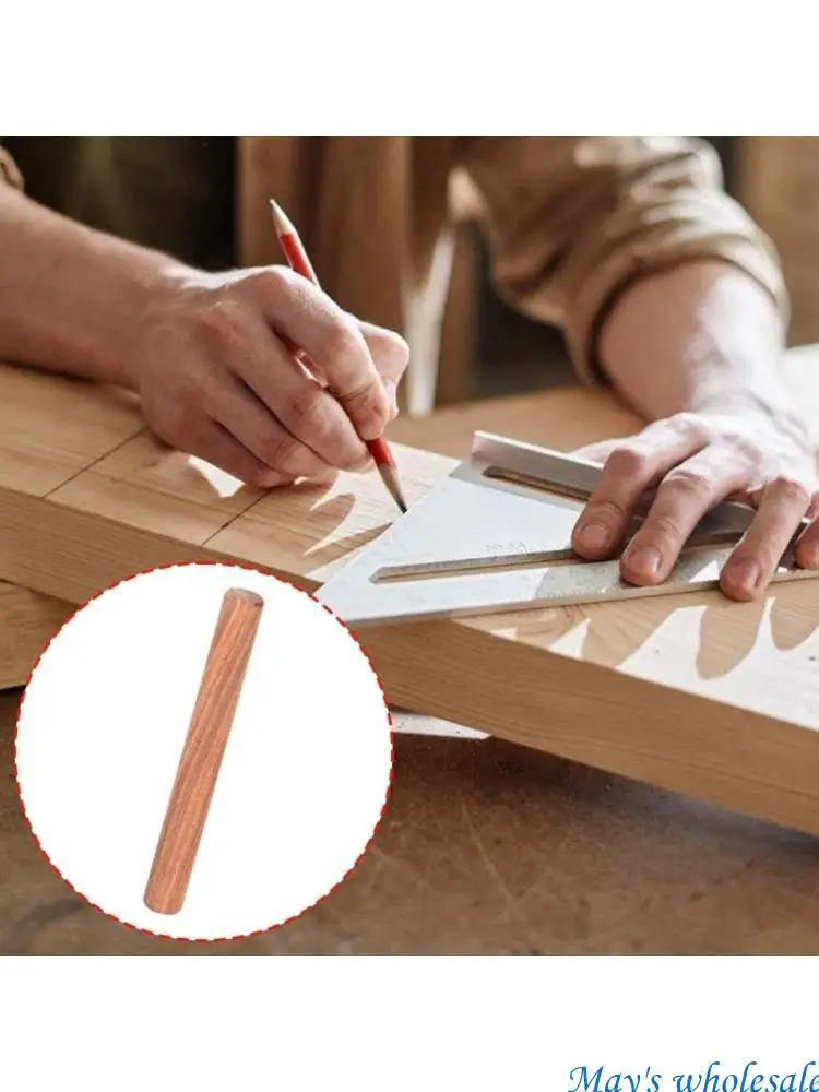 30Pcs Hard Grooved Plugs Cabinet Drawer Round Fluted Craft Dowel Pins 448A