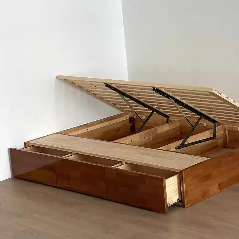 شقة صغيرة من الخشب الصلب، ضغط هواء، صندوق تخزين حديث عالي الصندوق