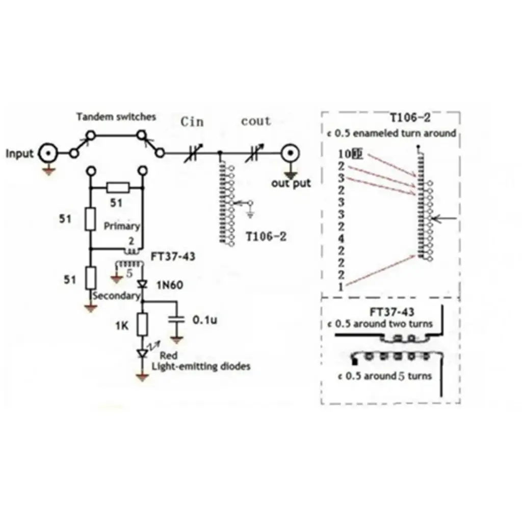 1-30 МГц Φ VSWR DIY светодиодный Module для HAM RADIO CW QRP