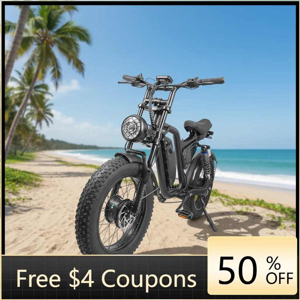 

Rs 2000W dual motor electric bicycle 20 * 4 wide tire 48V 15Ah battery aluminum alloy frame hydraulic disc brake off-road electr