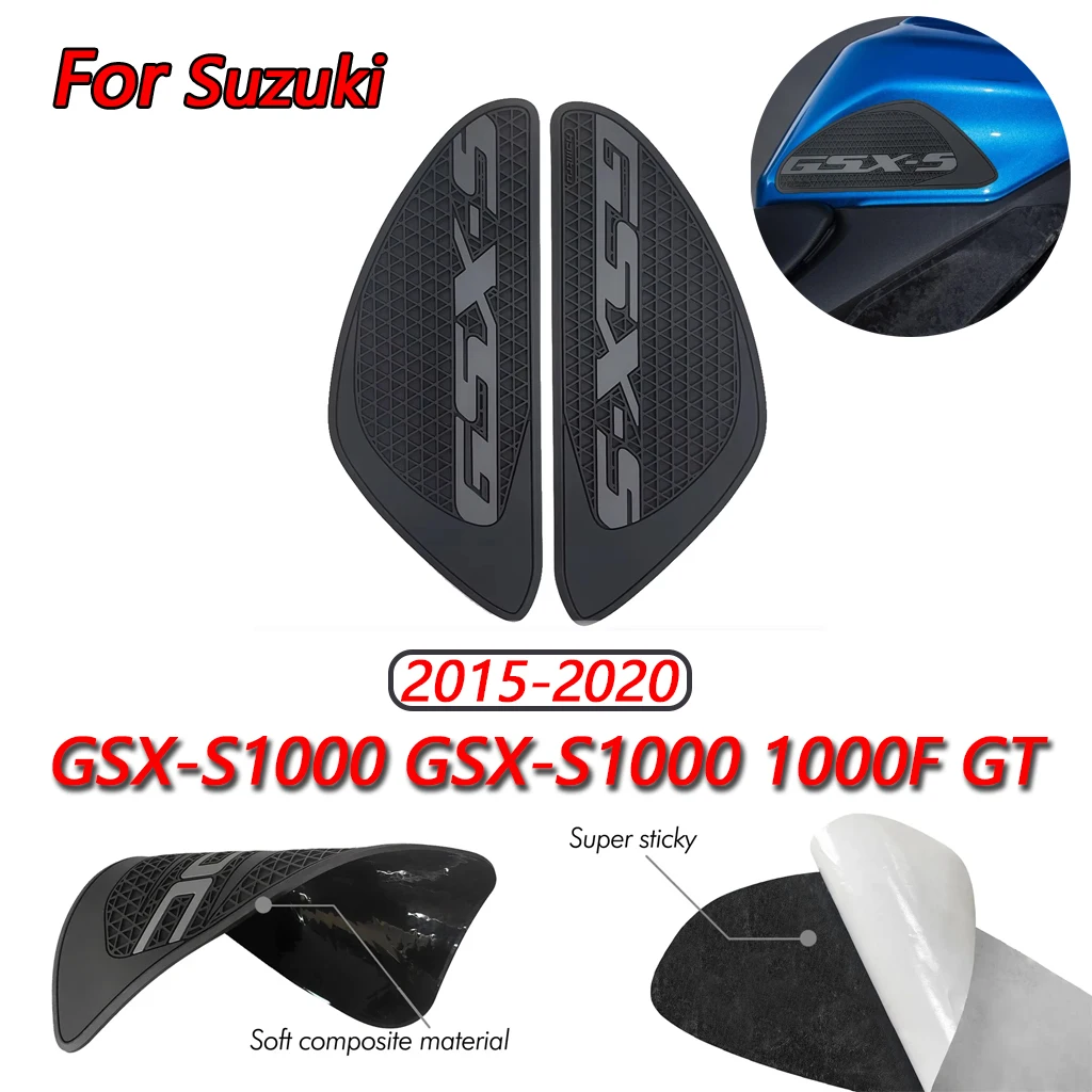 

For 2015-2020 Suzuki GSX - S1000 GSX - S1000 1000F GT Motorcycles Anti Slip PVC Black Side Fuel Tank Pads