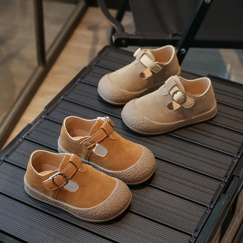 Spring 2024 New Baby Shoes for Children Girls Baotou All-matching Single Shoes Korean Version of Boys' Toddler Shoes