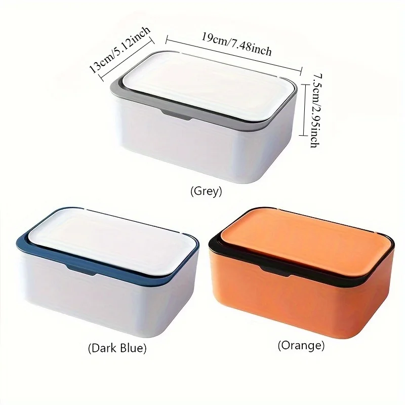 Sleek Orange Tabletop Wipes Dispenser - Sealed, Stylish Organizer for Youngsters Wipes with Easy-Access Lid, Perfect for Home