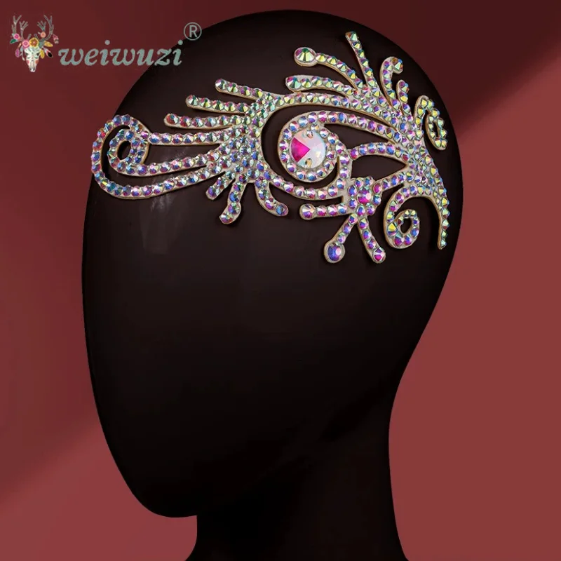 Belly Dance Performance Headdress Latin Dance Modern National Standard Competition Headdress Hand Stick Drill Dance Accessory