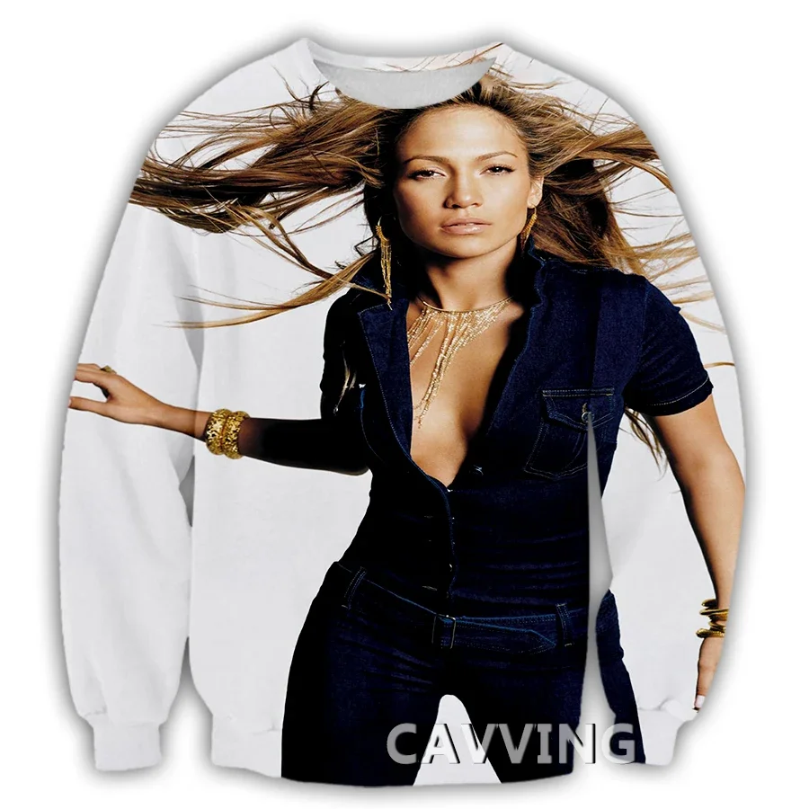 Jennifer Lopez 3D Printed Crewneck Sweatshirts Harajuku Styles Tops Long Sleeve Sweatshirt Casual Sweatshirts  AC1