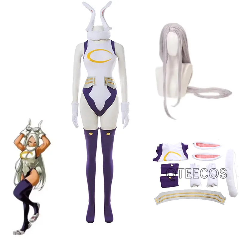 Mha Rabbit My Hero Mirko Cosplay disfraz Sexy Miruko Anime Bnha Rumi Usagiyama fiesta de juegos de rol Cosplay mujeres