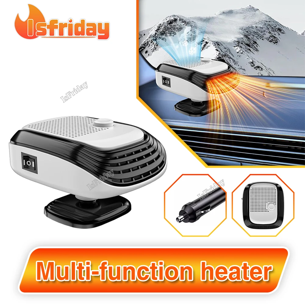 2 In 1 Car Defroster Windshield Heater 12V/24V Heating/Cooling Fan For Auto Window Demister With Fast Heating For Truck RV SUV