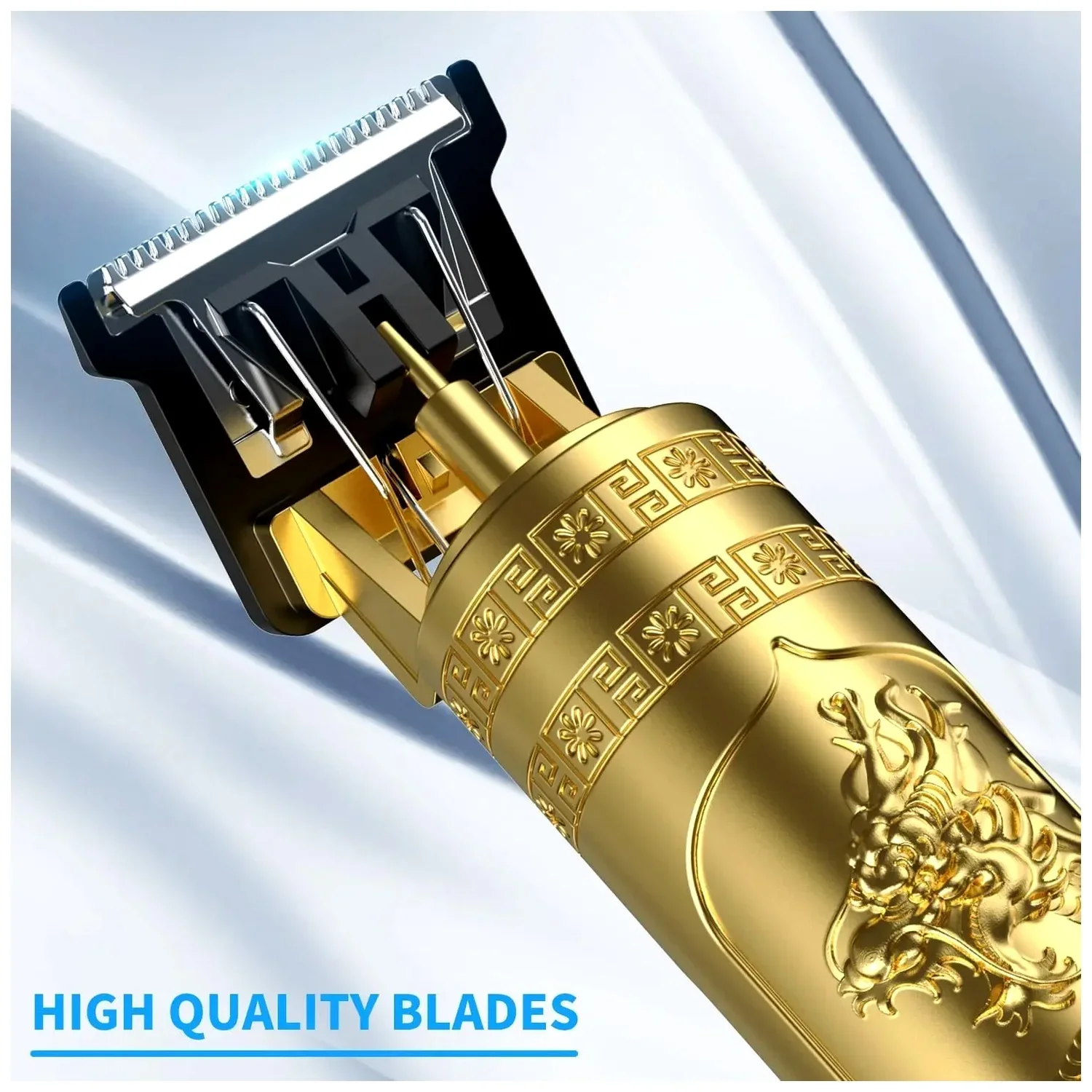 Professional Hair Clipper for Men with LCD Display Hair Shears Beard Trimmer Zero Gapped T-Blade Mustache Trimmer Kit