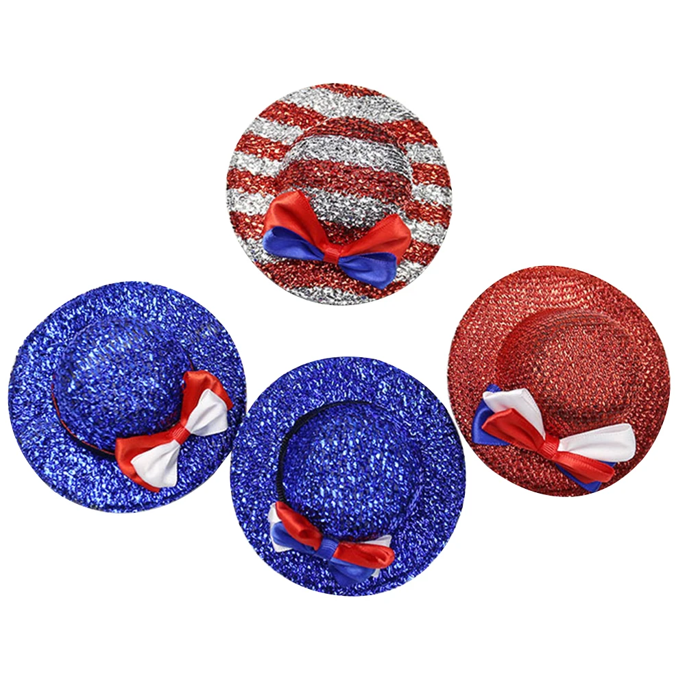 

4 Pcs Hats Decorative Independence Day Festival Hair Accessories Headwear Children Festival Accessories Lightweight