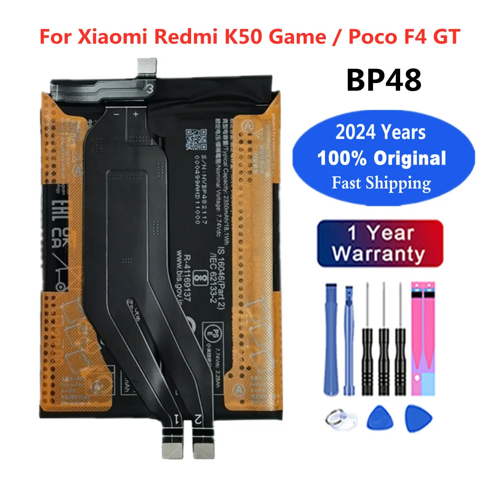 

Оригинальный аккумулятор BP48 для Xiaomi Redmi K50 Game / Poco F4 GT, 2024 года, аккумулятор для телефона, быстрая доставка, 4700 мАч