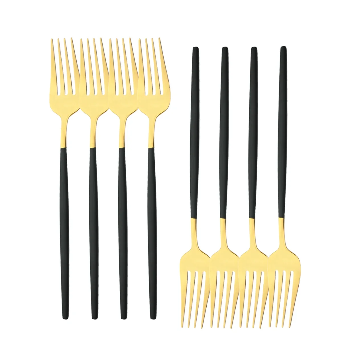 8Pcs Stainless Steel Fork Dinner Forks Dessert Fork Salad Fork Tableware Cutlery Kitchen Dinnerware Flatware Silverware