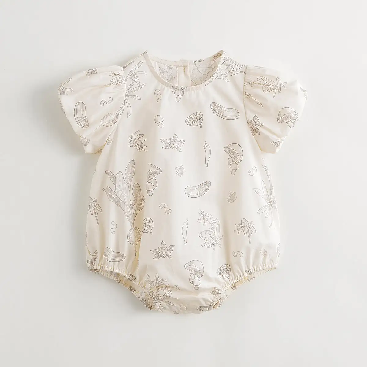 

MARC&JANIE Baby Girls Fresh Fruit and Vegetable Pure Cotton Bubble Bodysuit for Summer French Series 240376