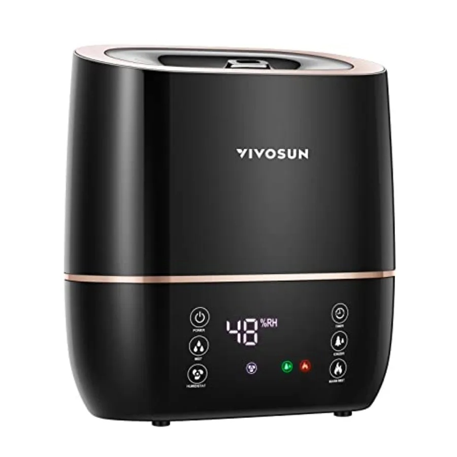 

2-in-1 Warm and Cool Mist Humidifier 5L Indoor Ultrasonic Air Humidifier with Essential Oil Tray for Bedrooms Plants Offices an