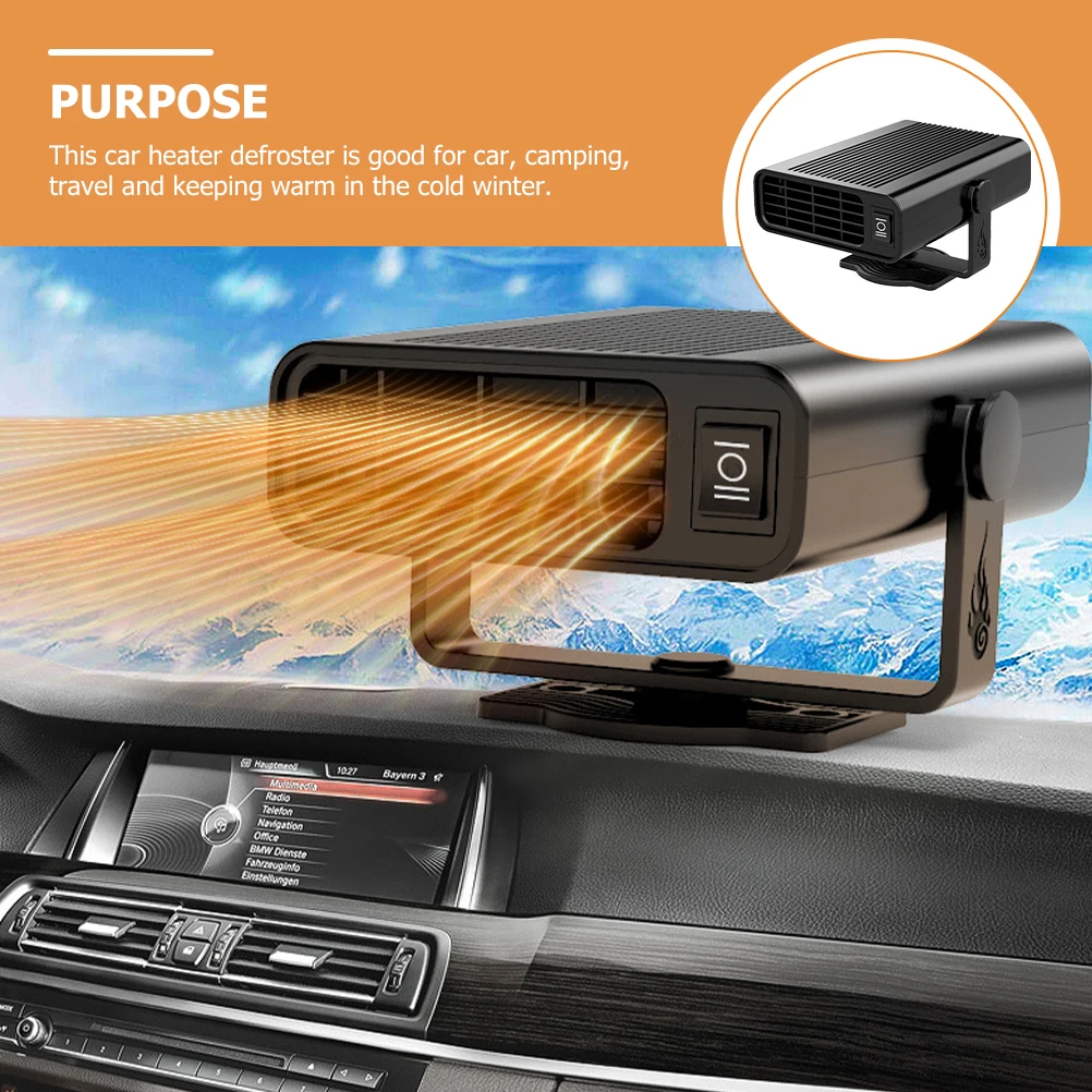 

Car Heater Fan for Windshield Defrosting De fogging Vehicle Cooling Motor Portable Car Heater Compact Size Lightweight Design