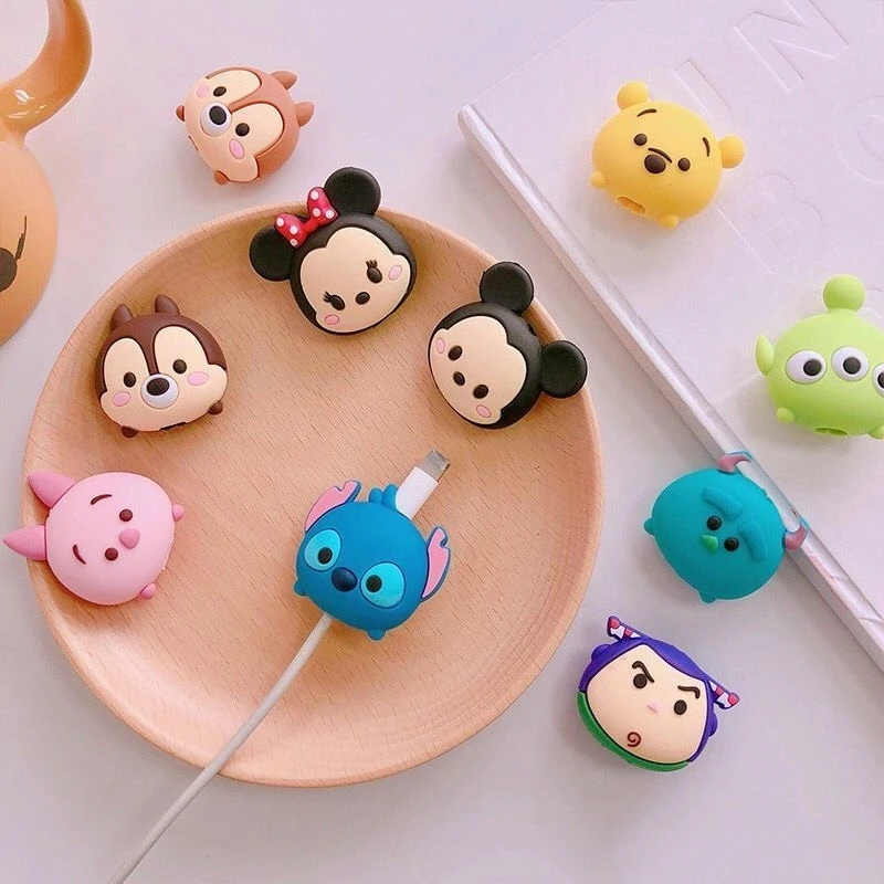 1PCS 3D Cartoon Useful Charger Plug Protective for IPhone Cable Protector Cable Cord Case Winder Cover Data Line Bite